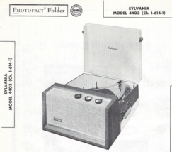 1957 SYLVANIA 4403 Record Player Photofact MANUAL Phono Amplifier Change... - $10.88