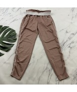 Gymshark Womens Recess Jogger Pants Size M Pink White Fold Over Waist - $26.72