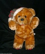 14&quot; Vintage Cuddle Wit Christmas Plaid Red Teddy Bear Stuffed Animal Plush Toy - $23.75