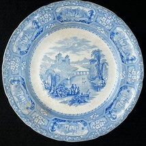 English Staffordshire Transferware Florentine Plate 19th Century - £57.25 GBP