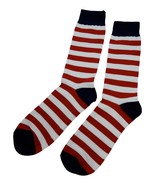 Fine Fit New! Red White Stripes - US Flag Socks - £6.22 GBP