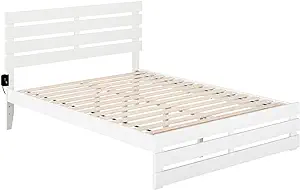 AFI Oxford Queen Bed with Footboard and USB Turbo Charger in White - $534.99