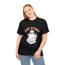 halloween hippie ghost stay spooky men and women cute Unisex Heavy Cotton Tee - $15.86+