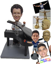 Personalized Bobblehead Female Pianist Artist Playing Some Tunes In Her Piano -  - £139.53 GBP