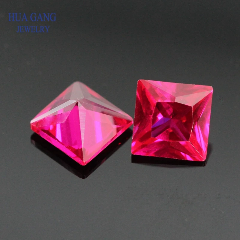 5 Red Ruby Stone Round Squar Spherical Reuleaux triangl -12x12mm-10pcs S... - $77.00