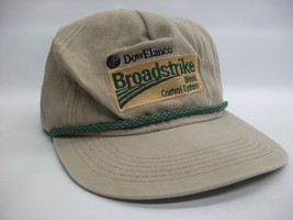 Dow Elanco Broadstrike Hat VTG K Products Beige Strapback Baseball Cap Made USA - £23.50 GBP