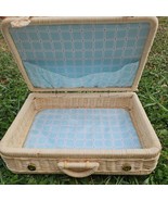 Vintage American Girl Bitty Baby Wicker Basket Suitcase Lined - $62.10 CAD