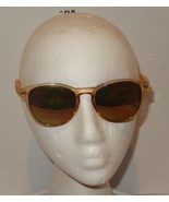 Piranha Stax II Round Bamboo Sunglasses Tan Frame Keyhole Mirrored Lens ... - €12,79 EUR
