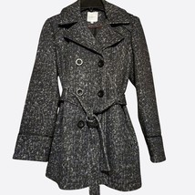 Women&#39;s Croft &amp; Barrow Double-Breasted Wool Blend Coat With Belt Size S - £31.46 GBP