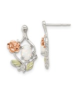 Black Hills Sterling Silver &amp; 12K Gold Accents Created White Opal &amp; Rose... - €168,17 EUR