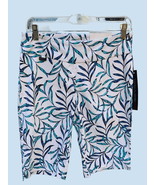 PECK&amp;PECK LADIES BRAND NEW WITH TAGS WHITE &amp; TURQUOISE CITY SHORTS SIZE ... - $38.55