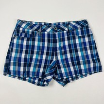 Faded Glory Womens Chino Shorts Size 8 Multicolor Plaid Cotton - $18.99