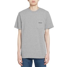 Patagonia men&#39;s p-6 logo pocket responsibili tee top in Gravel Heather - size M - £30.06 GBP