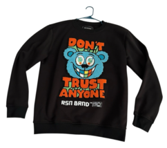Reason Brand Don’t Trust Anyone Mens Sweater Large Puffy Embroidery Stre... - $42.75