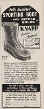 1958 Print Ad Knapp Insulated Sporting Boots Ripple Soles Brockton,Massa... - $9.88