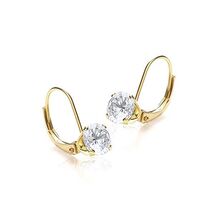 Carissima Gold 9 ct Yellow Gold with 6 mm Round Cubic Zirconia Drop Earr... - $538.00