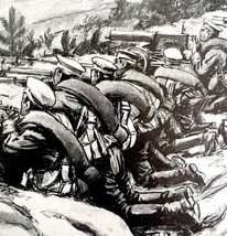 Russian Infantry In Trench Awaiting Austrian Attack WW1 Print 1917 SmDwC5 - $29.99
