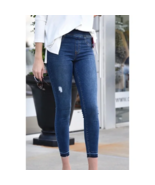 Spanx Distressed Skinny Jeggings Pull On Jeans Tummy Control Pockets, Si... - $763.74 MXN