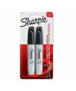 NEW Sharpie 2 Black Chisel Tip Permanent Markers - $7.99