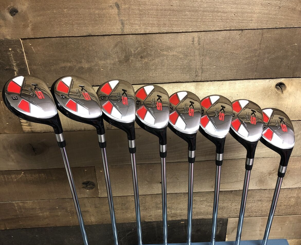DEMO MAJEK REGULAR Flex STEEL SHAFTS BIG TALL +1” ALL Hybrid Set 3-PW 58... - $391.95
