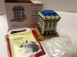Liberty Falls Theatre and A Dusting of Snow Vintage Village Miniature Figurine - £11.61 GBP