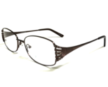 Versailles Palace Eyeglasses Frames VP209 Capri Brown Oval Crystals 53-1... - $37.14