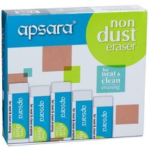 Apsara Non Dust Jumbo Erasers 60mm, Erase Without Damaging Paper, Pack Of 20 - £22.78 GBP
