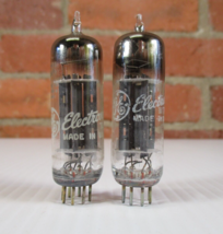 GE 6X4 Rectifier Vacuum Tubes Matched Pair TV-7 Tested Strong - $17.50