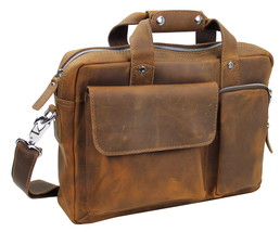 Vagarant Traveler Cowhide Leather Casual Messenger Bag L23.Vintage Brown - £140.68 GBP