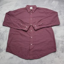 Wrangler Shirt Mens Large Red Riata Workwear Outdoor Western Button Up D... - $18.69