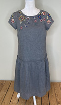 emberley NWOT women’s Floral embroidered MIDI dress size XS grey M2 - £11.84 GBP