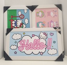 NEW Hello Kitty Silver Buffalo Set of 3 Hello Kitty Wall Art 18.5x10.5 Sanrio - £34.88 GBP