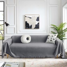 Couch Covers: Washable, Decorative, Sectional Couch Covers With Two, Gray. - £37.56 GBP