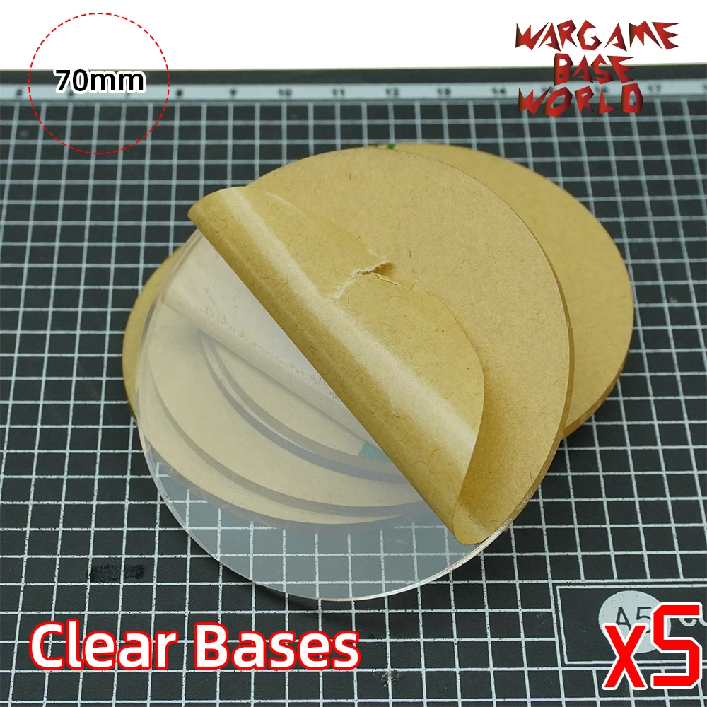 70mm Round Clear Bases Transparent / Clear Bases For Mini - $25.00