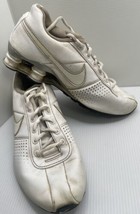 Nike Shox Leather White Metallic Silver Running 366571-111 Youth 7 Shoes - $21.97