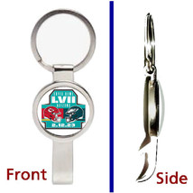 Philadelphia Eagles Kansas City Chiefs Super Bowl 57 Keychain bottle opener - £9.96 GBP