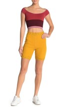 FREE PEOPLE INTIMATELY GOLD LACE TRIM HARLOW BIKE SHORTS NWT NEW SMALL - $17.81