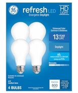 GE Refresh HD LED 60W A19 Daylight Bulbs 4 Pack General Purpose - $384.28 MXN GE Refresh HD LED 60W A19 Daylight Bulbs 4 Pack General Purpose - $384.28 MXN