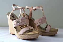 NEW Sam Edelman Platform Wedge KARLEY Leather Espadrille Sandals 8 9 M 40 $178 - £52.27 GBP