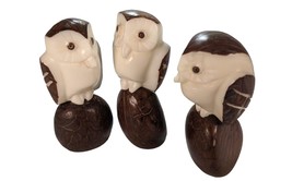 Terrapin Trading 1 x Fair Trade Ecuador Tagua Carving | Vegan Ivory | BROWN OWL - £23.45 GBP
