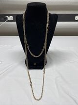 Vintage Gold Tone Layered Necklace Estate Fashion Jewelry Find KG - $14.85