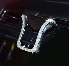 Universal Car Phone Holder with Bing Crystal Rhinestone Car Air Vent Mounting Cl - £29.65 GBP
