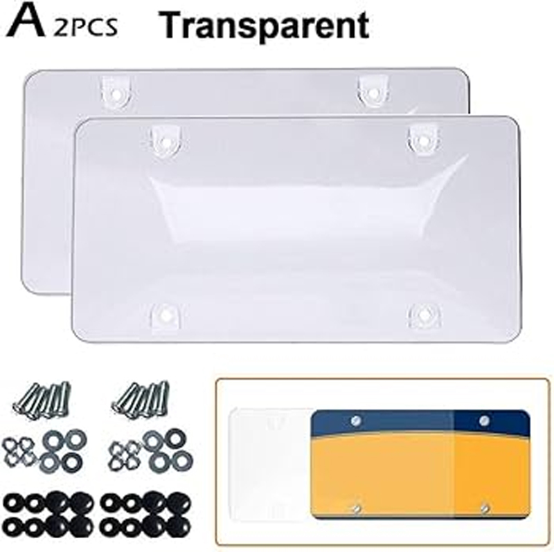 2 X Cover Photos Clear Anti-speed Red Light Toll Camera Stopper License Frame