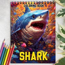 Magical Sharks Spiral-Bound Coloring Book for Adult, Easy and Stress Relief - £16.27 GBP