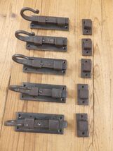 5 IRON FLAT SLIDING LOCK CABINET DOOR CUPBOARD SLIDE LATCH BARN *SOME RU... - €34,54 EUR