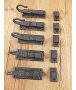 5 IRON FLAT SLIDING LOCK CABINET DOOR CUPBOARD SLIDE LATCH BARN *SOME RU... - $733.58 MXN