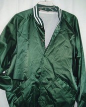 Vtg Cardinal Brand Green Nylon Baseball Varsity Jacket L Dead Stock spor... - £46.57 GBP