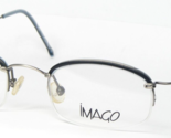 Vintage iMAGO CALLIS 4 Matt Schwarz/Blau/Silber Brille 43-20-140mm Deuts... - $45.04