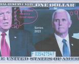 2023 Mike Pence Back Stabs Donald Trump Hard Feel $1 Novelty Bill yes Bu... - £3.14 GBP