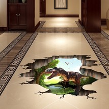 Incredible 3D Big Scary New Dinosaur Decal Floor Sticker - Green - £26.54 GBP